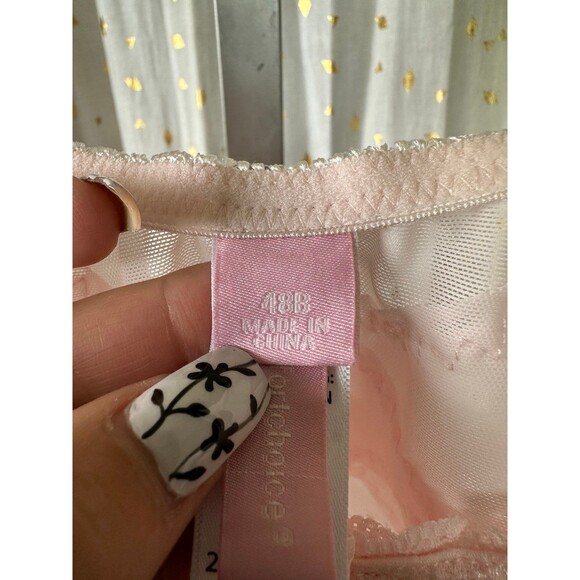 Comfort Choice NWT Pink Posture Support Front Hooks Wireless Lace Trim Bra 48B - Picture 8 of 10